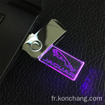 Clé USB en verre pivotant